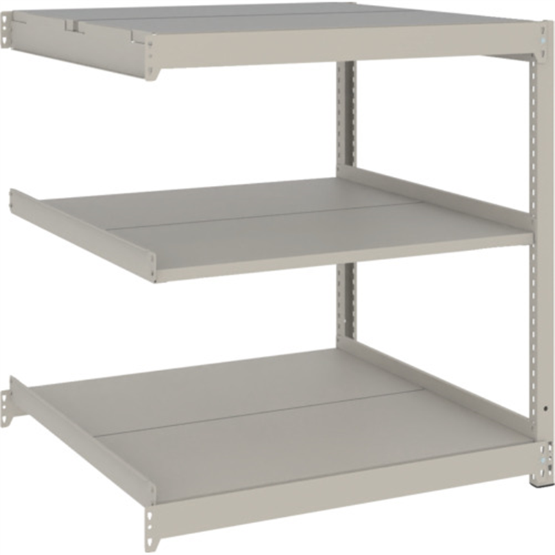 TRUSCO スチールラック 薄板ラック(棚板分割タイプ､耐荷重100Kg)1200×595×H900 3段連結  ネオグレー 1台（ご注文単位1台）【直送品】
