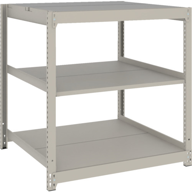 TRUSCO スチールラック 薄板ラック(棚板分割タイプ､耐荷重100Kg)1200×875×H900 3段単体  ネオグレー 1台（ご注文単位1台）【直送品】