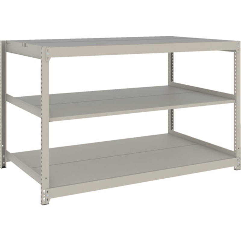 TRUSCO スチールラック 薄板ラック(棚板分割タイプ､耐荷重100Kg)1500×595×H900 3段単体  ネオグレー 1台（ご注文単位1台）【直送品】