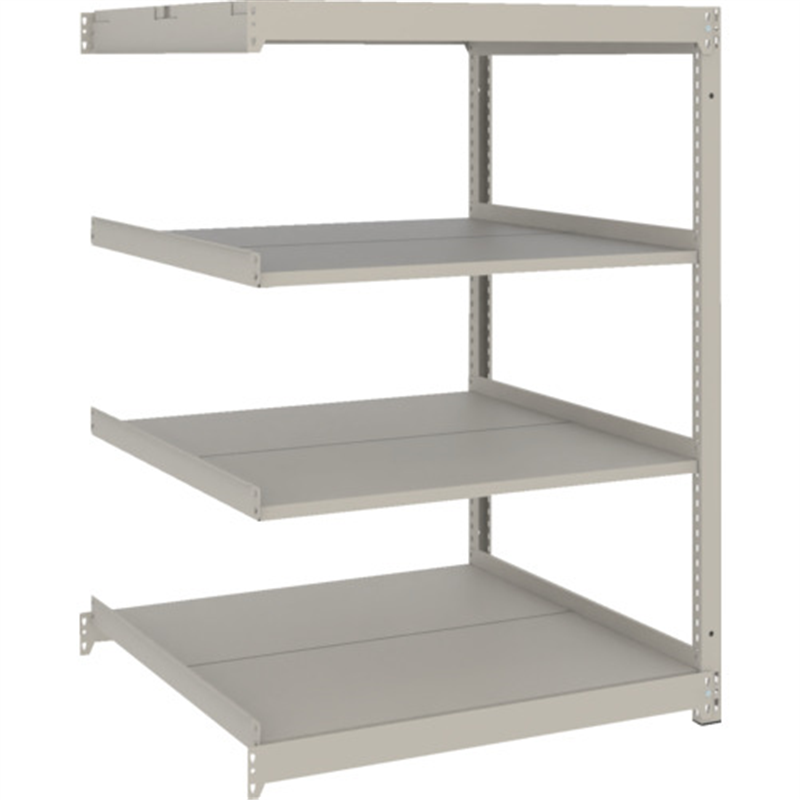 TRUSCO スチールラック 薄板ラック(棚板分割タイプ､耐荷重100Kg)900×875×H1200 4段連結  ネオグレー 1台（ご注文単位1台）【直送品】