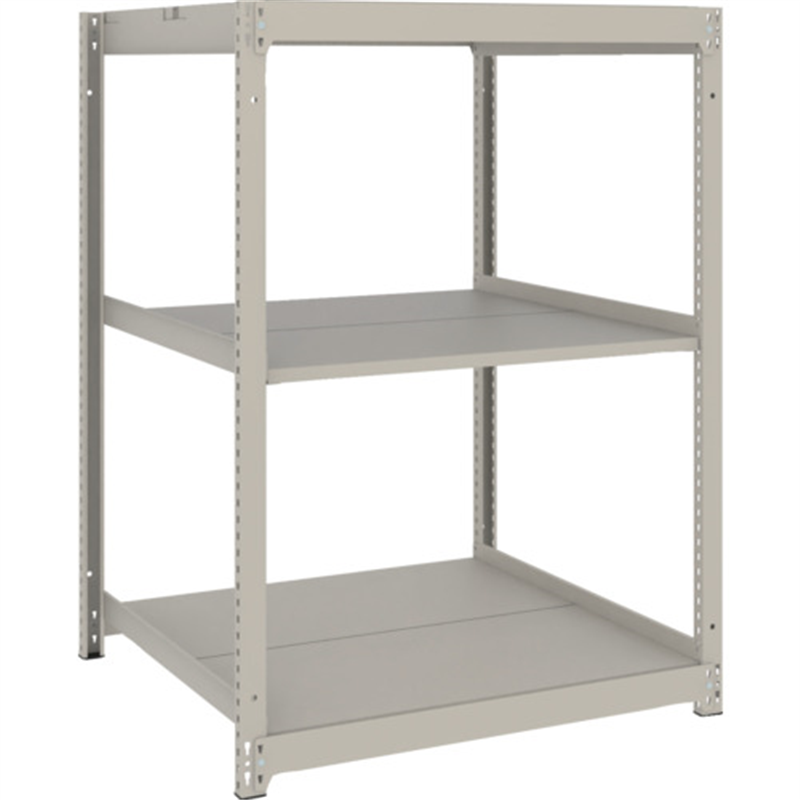 TRUSCO スチールラック 薄板ラック(棚板分割タイプ､耐荷重100Kg)1200×595×H1200 3段単体  ネオグレー 1台（ご注文単位1台）【直送品】