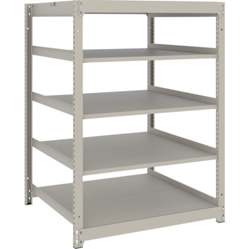 TRUSCO スチールラック 薄板ラック(棚板分割タイプ､耐荷重100Kg)1200×875×H1200 5段単体  ネオグレー 1台（ご注文単位1台）【直送品】