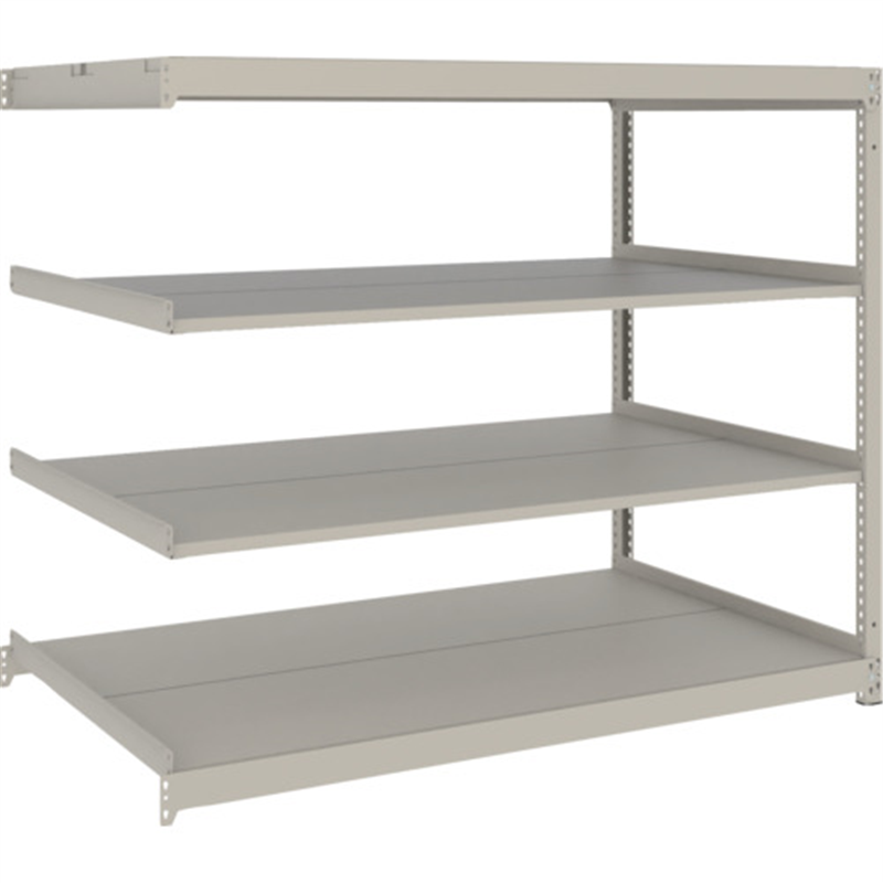 TRUSCO スチールラック 薄板ラック(棚板分割タイプ､耐荷重100Kg)1500×595×H1200 4段連結  ネオグレー 1台（ご注文単位1台）【直送品】