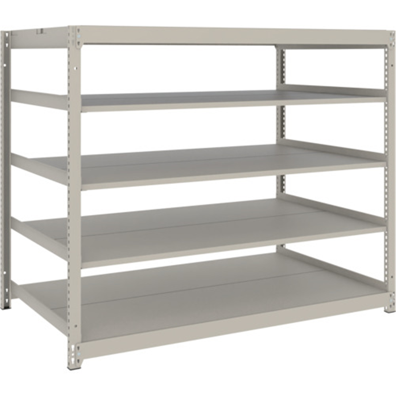 TRUSCO スチールラック 薄板ラック(棚板分割タイプ､耐荷重100Kg)1500×595×H1200 5段単体  ネオグレー 1台（ご注文単位1台）【直送品】