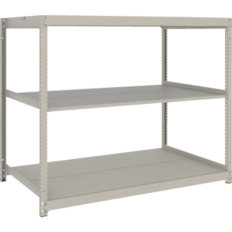 TRUSCO スチールラック 薄板ラック(棚板分割タイプ､耐荷重100Kg)1800×595×H1200 3段単体  ネオグレー 1台（ご注文単位1台）【直送品】