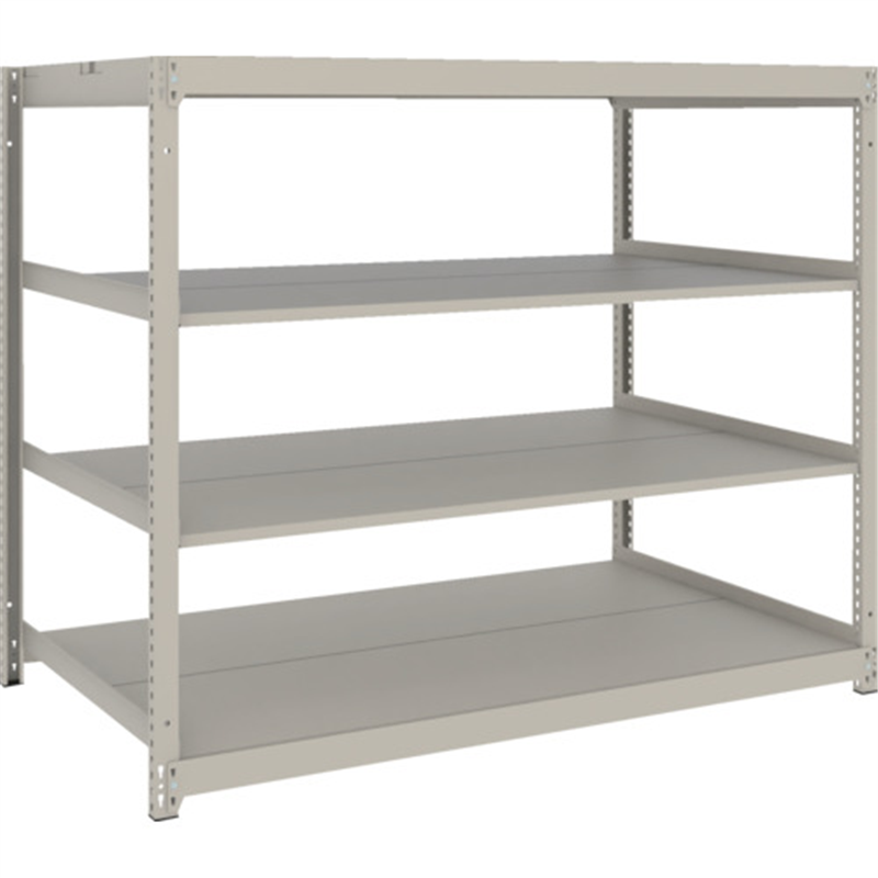 TRUSCO スチールラック 薄板ラック(棚板分割タイプ､耐荷重100Kg)1800×595×H1200 4段単体  ネオグレー 1台（ご注文単位1台）【直送品】