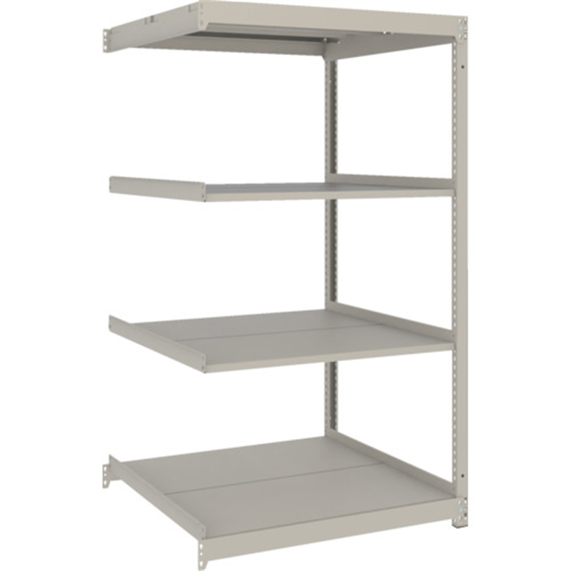 TRUSCO スチールラック 薄板ラック(棚板分割タイプ､耐荷重100Kg)900×875×H1500 4段連結  ネオグレー 1台（ご注文単位1台）【直送品】