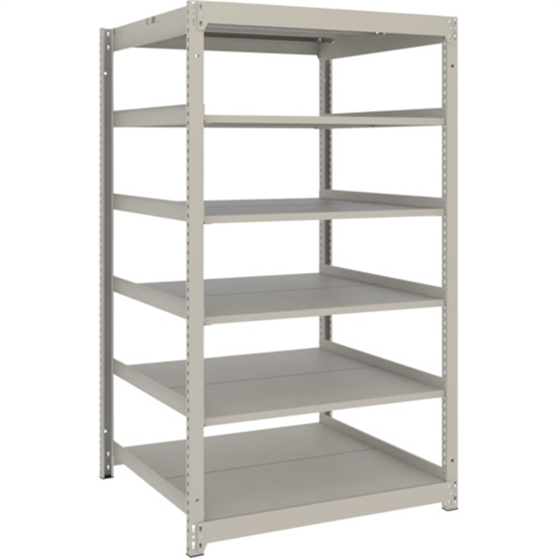 TRUSCO スチールラック 薄板ラック(棚板分割タイプ､耐荷重100Kg)900×875×H1500 6段単体  ネオグレー 1台（ご注文単位1台）【直送品】