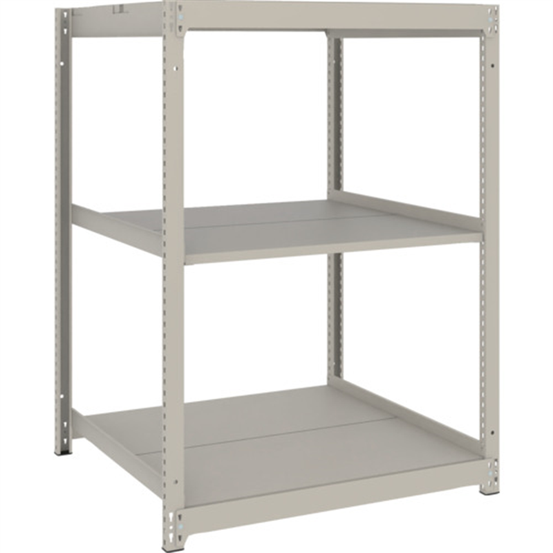 TRUSCO スチールラック 薄板ラック(棚板分割タイプ､耐荷重100Kg)1200×595×H1500 3段単体  ネオグレー 1台（ご注文単位1台）【直送品】