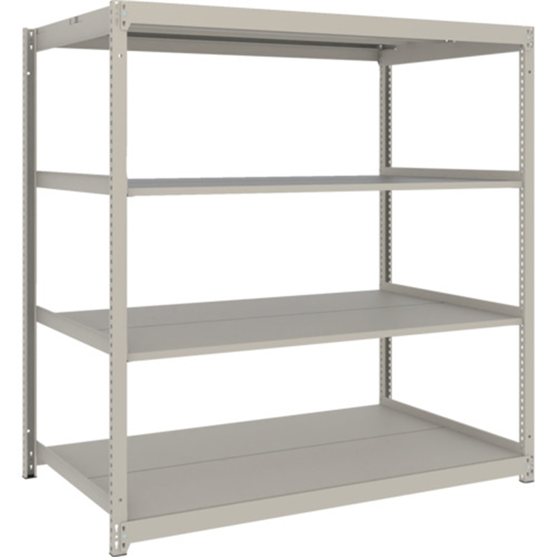 TRUSCO スチールラック 薄板ラック(棚板分割タイプ､耐荷重100Kg)1500×595×H1500 4段単体  ネオグレー 1台（ご注文単位1台）【直送品】