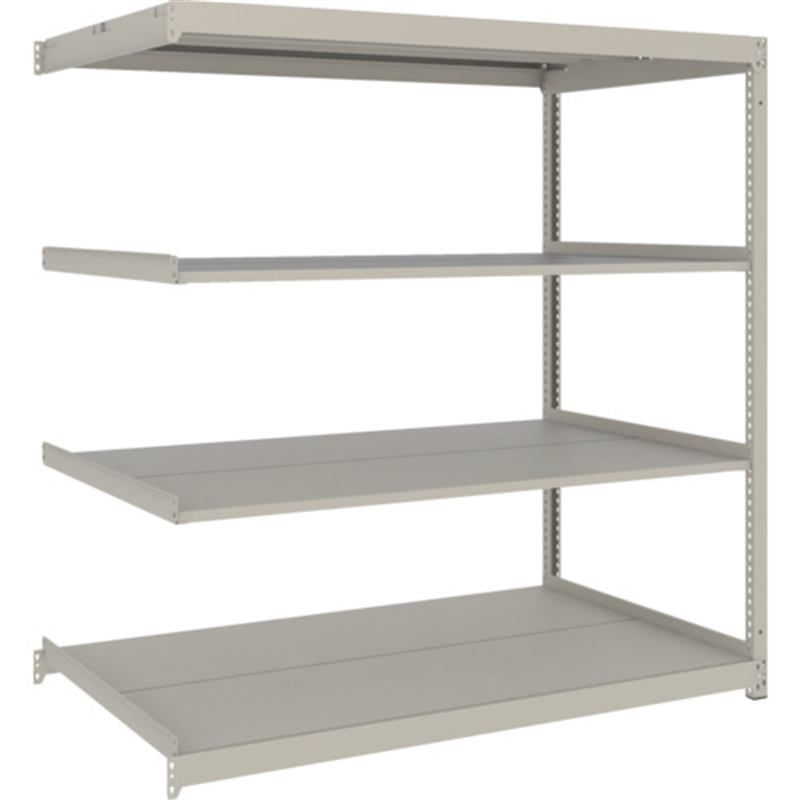 TRUSCO スチールラック 薄板ラック(棚板分割タイプ､耐荷重100Kg)1500×875×H1500 4段連結  ネオグレー 1台（ご注文単位1台）【直送品】