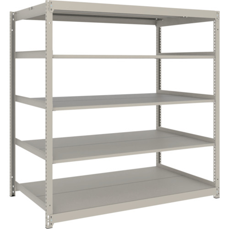TRUSCO スチールラック 薄板ラック(棚板分割タイプ､耐荷重100Kg)1500×875×H1500 5段単体  ネオグレー 1台（ご注文単位1台）【直送品】