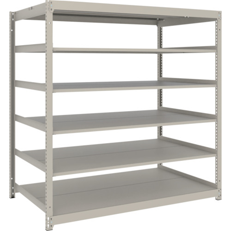 TRUSCO スチールラック 薄板ラック(棚板分割タイプ､耐荷重100Kg)1500×875×H1500 6段単体  ネオグレー 1台（ご注文単位1台）【直送品】