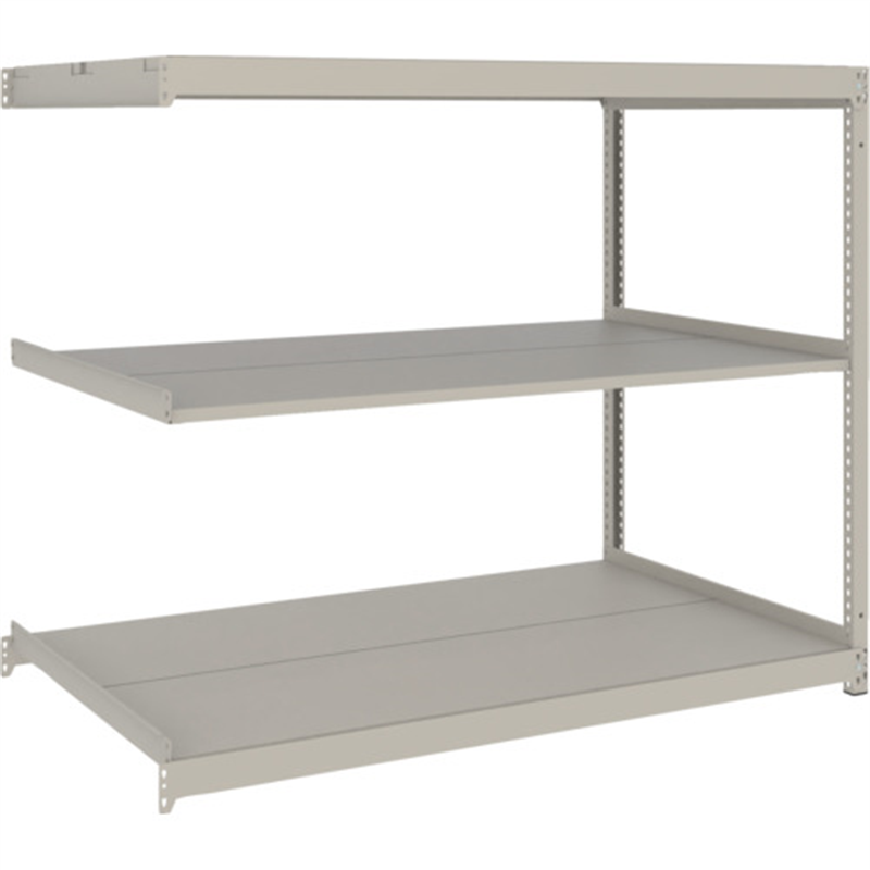 TRUSCO スチールラック 薄板ラック(棚板分割タイプ､耐荷重100Kg)1800×595×H1500 3段連結  ネオグレー 1台（ご注文単位1台）【直送品】