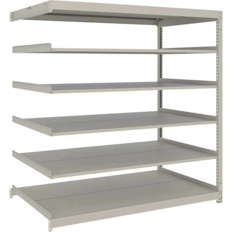 TRUSCO スチールラック 薄板ラック(棚板分割タイプ、耐荷重100Kg)1800×595×H1500 6段連結 ネオグレー 1台(ご注文単位1台)【直送品】