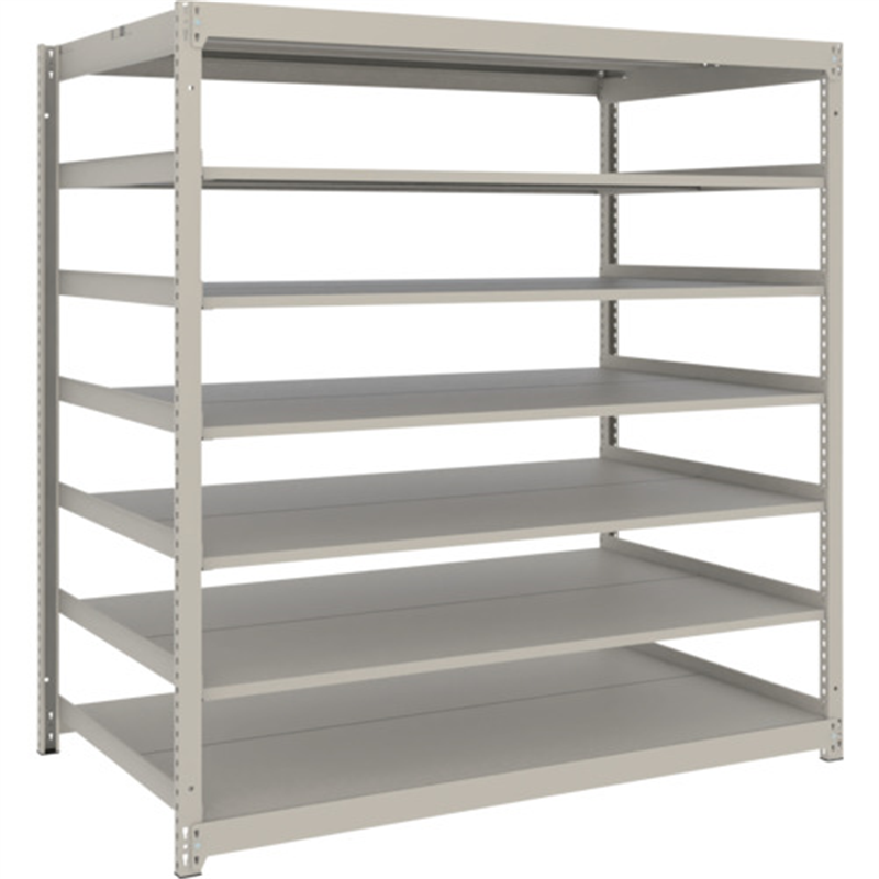 TRUSCO スチールラック 薄板ラック(棚板分割タイプ、耐荷重100Kg)1800×875×H1500 7段単体 ネオグレー 1台(ご注文単位1台)【直送品】