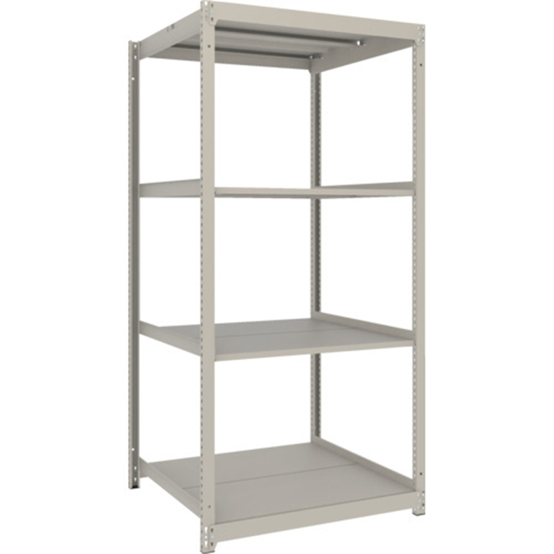 TRUSCO スチールラック 薄板ラック(棚板分割タイプ、耐荷重100Kg)900×875×H1800 4段単体 ネオグレー 1台(ご注文単位1台)【直送品】
