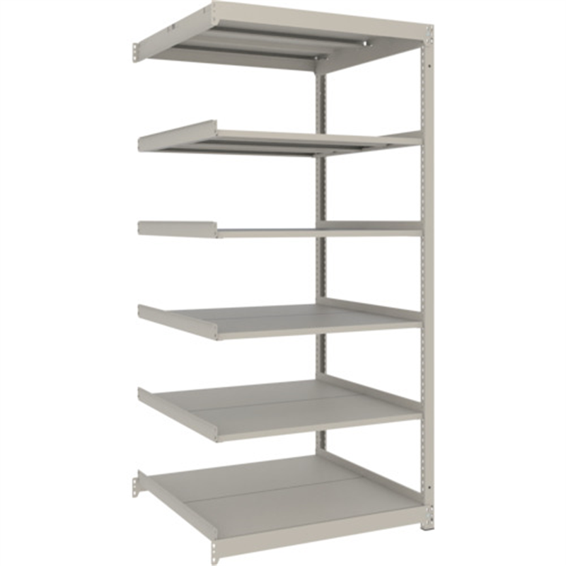 TRUSCO スチールラック 薄板ラック(棚板分割タイプ、耐荷重100Kg)900×875×H1800 6段連結 ネオグレー 1台(ご注文単位1台)【直送品】