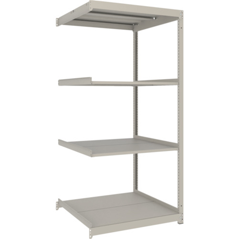 TRUSCO スチールラック 薄板ラック(棚板分割タイプ、耐荷重100Kg)1200×595×H1800 4段連結 ネオグレー 1台(ご注文単位1台)【直送品】