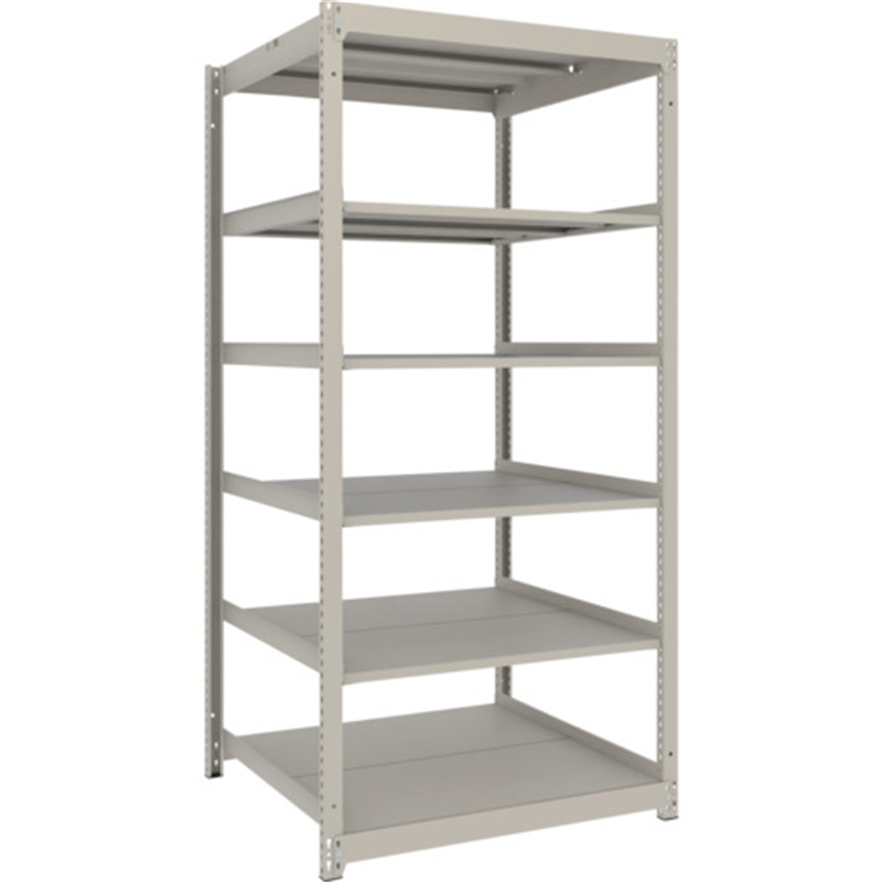 TRUSCO スチールラック 薄板ラック(棚板分割タイプ､耐荷重100Kg)1200×875×H1800 6段単体  ネオグレー 1台（ご注文単位1台）【直送品】