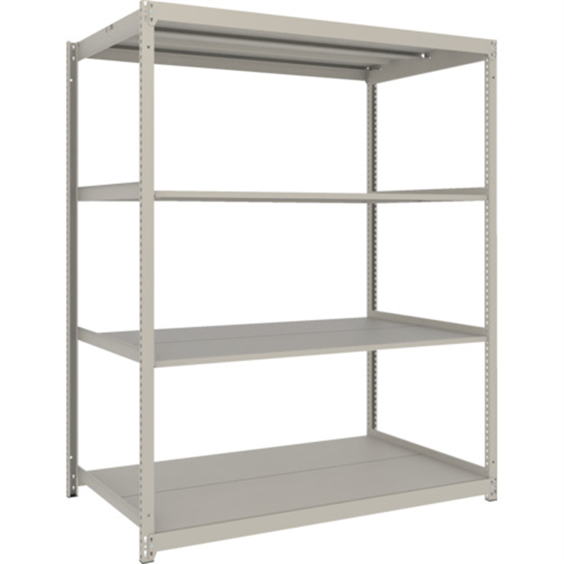 TRUSCO スチールラック 薄板ラック(棚板分割タイプ､耐荷重100Kg)1500×595×H1800 4段単体  ネオグレー 1台（ご注文単位1台）【直送品】