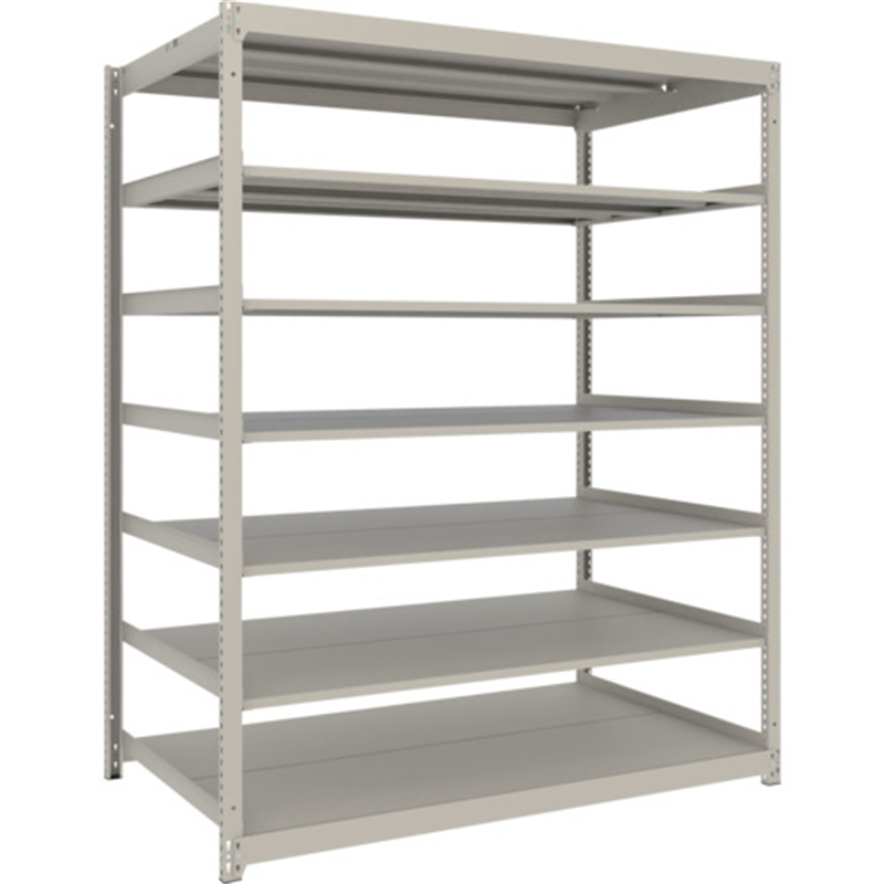 TRUSCO スチールラック 薄板ラック(棚板分割タイプ､耐荷重100Kg)1500×595×H1800 7段単体  ネオグレー 1台（ご注文単位1台）【直送品】