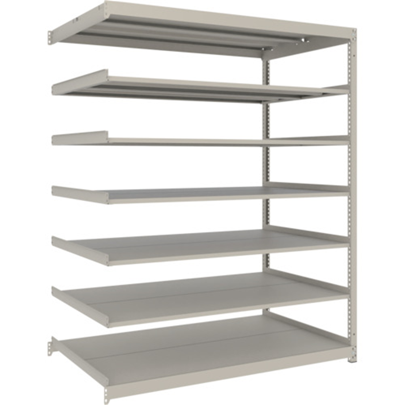 TRUSCO スチールラック 薄板ラック(棚板分割タイプ､耐荷重100Kg)1500×875×H1800 7段連結  ネオグレー 1台（ご注文単位1台）【直送品】