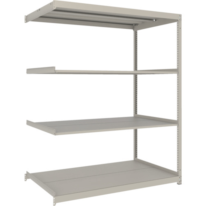 TRUSCO スチールラック 薄板ラック(棚板分割タイプ､耐荷重100Kg)1800×595×H1800 4段連結  ネオグレー 1台（ご注文単位1台）【直送品】