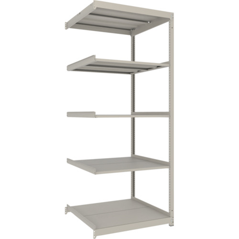 TRUSCO スチールラック 薄板ラック(棚板分割タイプ､耐荷重100Kg)900×875×H2100 5段連結  ネオグレー 1台（ご注文単位1台）【直送品】