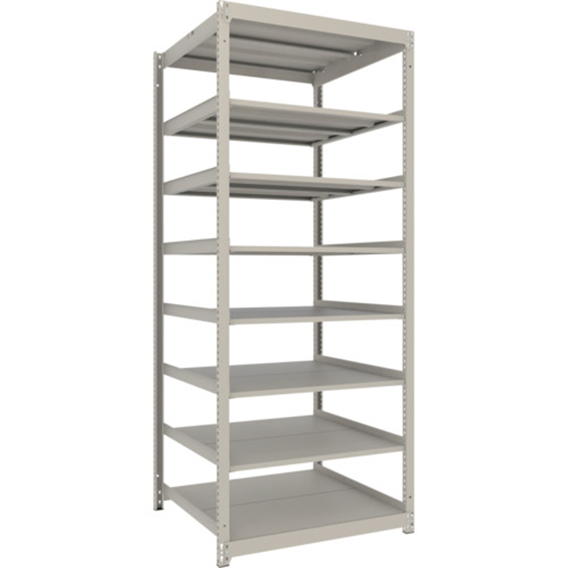 TRUSCO スチールラック 薄板ラック(棚板分割タイプ､耐荷重100Kg)900×875×H2100 8段単体  ネオグレー 1台（ご注文単位1台）【直送品】