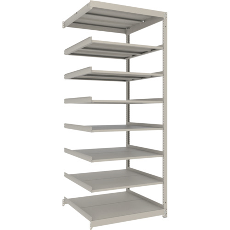 TRUSCO スチールラック 薄板ラック(棚板分割タイプ､耐荷重100Kg)900×875×H2100 8段連結  ネオグレー 1台（ご注文単位1台）【直送品】