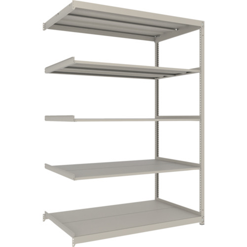 TRUSCO スチールラック 薄板ラック(棚板分割タイプ､耐荷重100Kg)1500×595×H2100 5段連結  ネオグレー 1台（ご注文単位1台）【直送品】