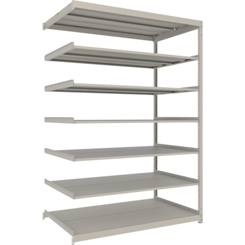TRUSCO スチールラック 薄板ラック(棚板分割タイプ､耐荷重100Kg)1500×595×H2100 7段連結  ネオグレー 1台（ご注文単位1台）【直送品】