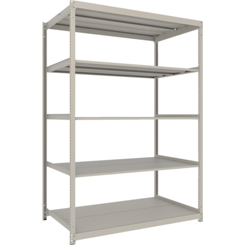 TRUSCO スチールラック 薄板ラック(棚板分割タイプ､耐荷重100Kg)1500×875×H2100 5段単体  ネオグレー 1台（ご注文単位1台）【直送品】