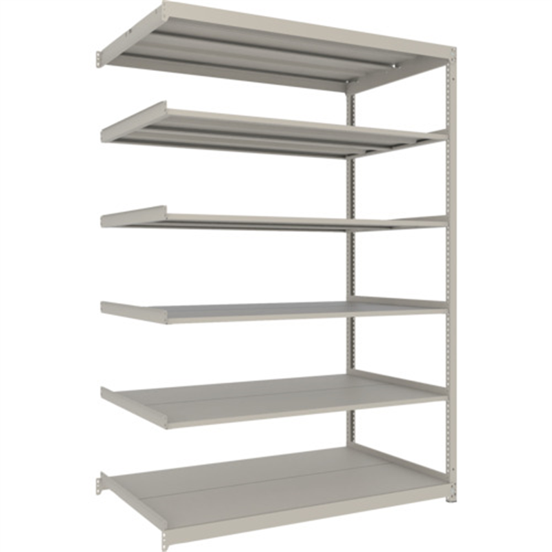 TRUSCO スチールラック 薄板ラック(棚板分割タイプ､耐荷重100Kg)1800×875×H2100 6段連結  ネオグレー 1台（ご注文単位1台）【直送品】