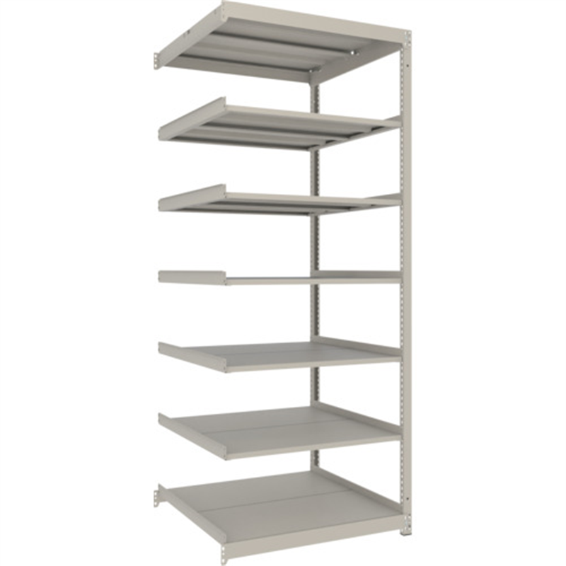 TRUSCO スチールラック 薄板ラック(棚板分割タイプ､耐荷重100Kg)1200×595×H2400 7段連結  ネオグレー 1台（ご注文単位1台）【直送品】