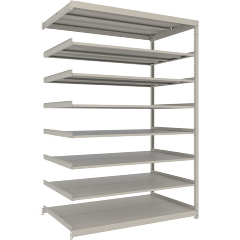 TRUSCO スチールラック 薄板ラック(棚板分割タイプ､耐荷重100Kg)1500×595×H2400 8段連結  ネオグレー 1台（ご注文単位1台）【直送品】