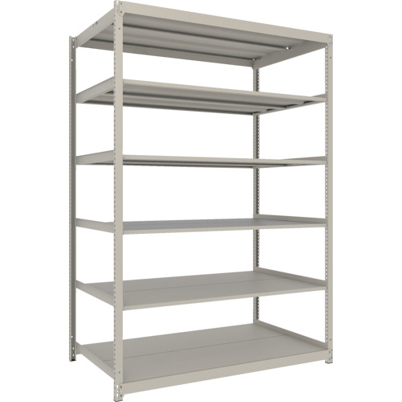 TRUSCO スチールラック 薄板ラック(棚板分割タイプ､耐荷重100Kg)1800×875×H2400 6段単体  ネオグレー 1台（ご注文単位1台）【直送品】