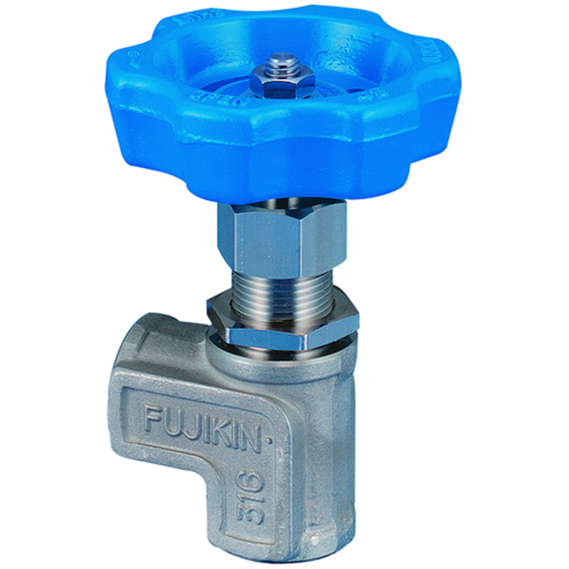 Fujikin ステンレス鋼製ニードルストップバルブ(アングル形) 1台（ご注文単位1台）【直送品】