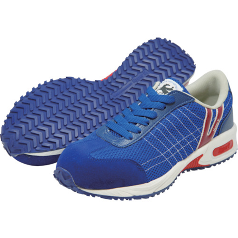 日進 耐滑樹脂先芯入りスニーカー ブルー 27.0cm 1足（ご注文単位1足）【直送品】