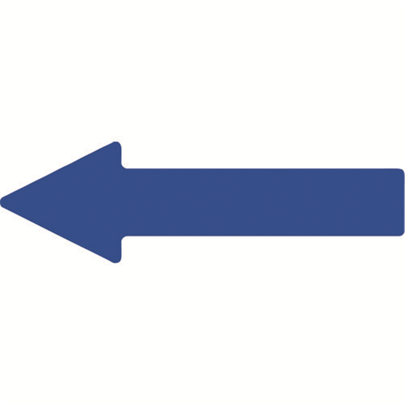 ミドリ安全 ベルデビバ矢印テープ 青 10枚入 1組（ご注文単位1組）【直送品】