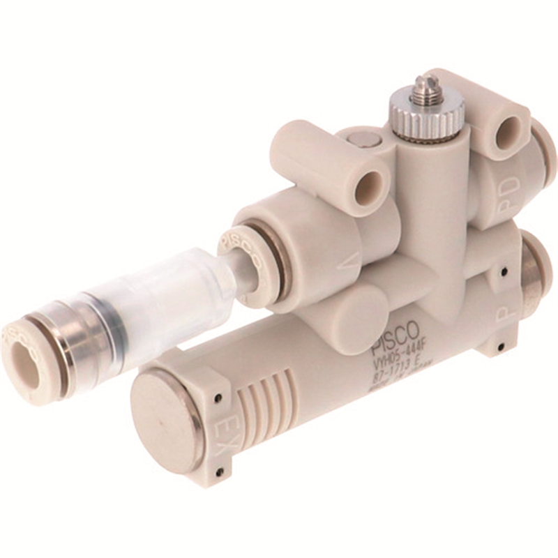 PISCO 真空発生器 破壊機能付 大気開放仕様 真空フィルタ付ノズル05ポート4供給4廃棄4 1個（ご注文単位1個）【直送品】