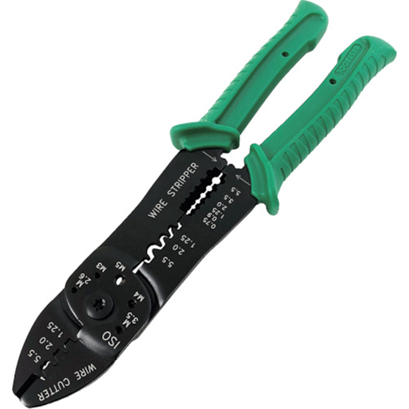 ベストツール WELL 電工ペンチ(裸端子圧着､オープンバレル圧着用) 1丁（ご注文単位1丁）【直送品】