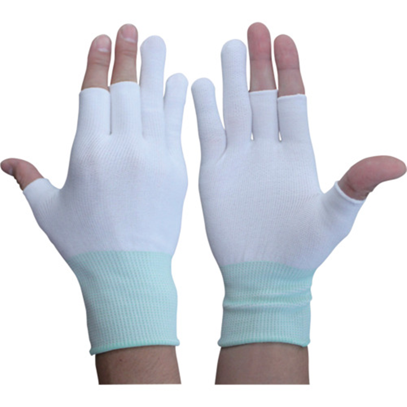 WINCESS インナー手袋 ナイロンインナー手袋 3本指切りタイプ Sサイズ 10双入 1袋（ご注文単位1袋）【直送品】