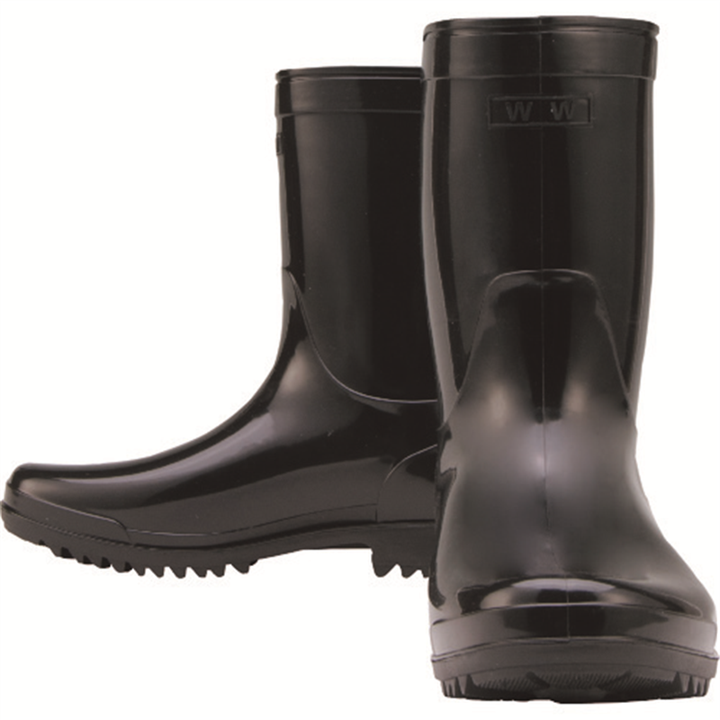 おたふく WW724 作業半長靴・黒 (PVC) 24.0 1足（ご注文単位1足）【直送品】