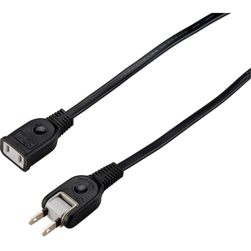 YAZAWA 耐トラ付延長コード1個口3mブラック 1個（ご注文単位1個）【直送品】