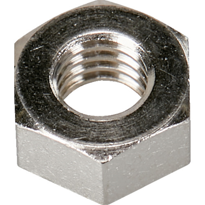 TRUSCO 六角ナット1種 真鍮ニッケル ねじ寸法M6×1.00 10本入 少量パック 1袋（ご注文単位1袋）【直送品】