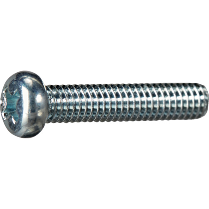 TRUSCO ナベ頭小ねじ 三価白 全ネジ M6×25 10本入 少量パック 1袋（ご注文単位1袋）【直送品】