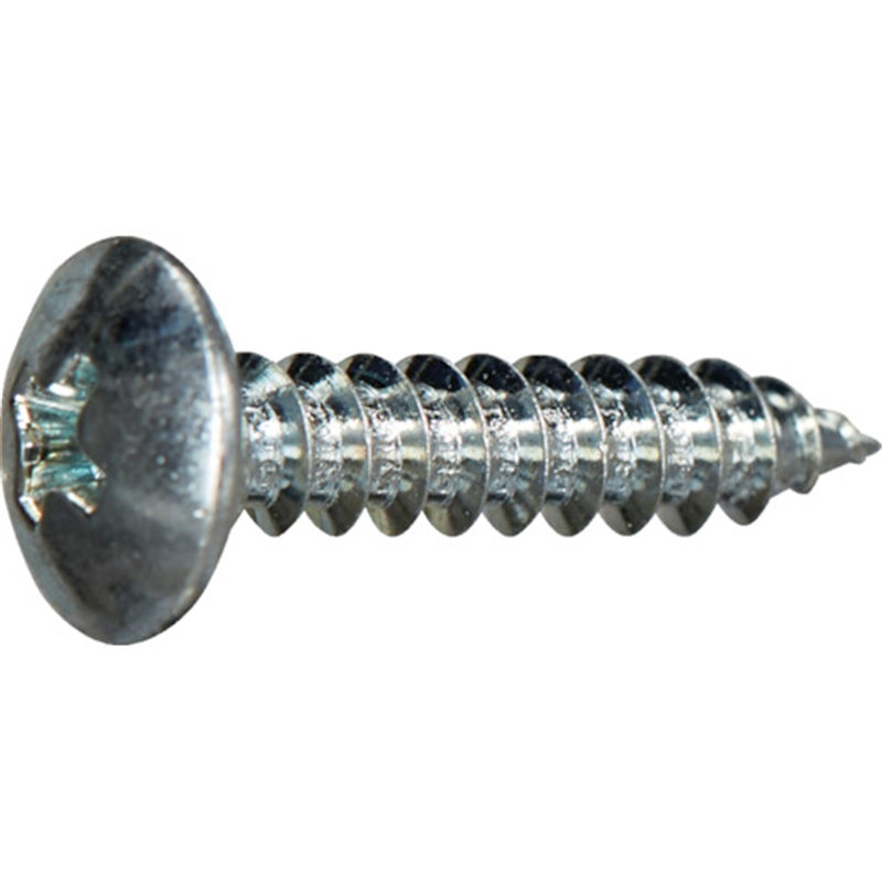 TRUSCO トラス頭タッピングねじ 1種A 三価白 M4×12 10本入 少量パック 1袋（ご注文単位1袋）【直送品】