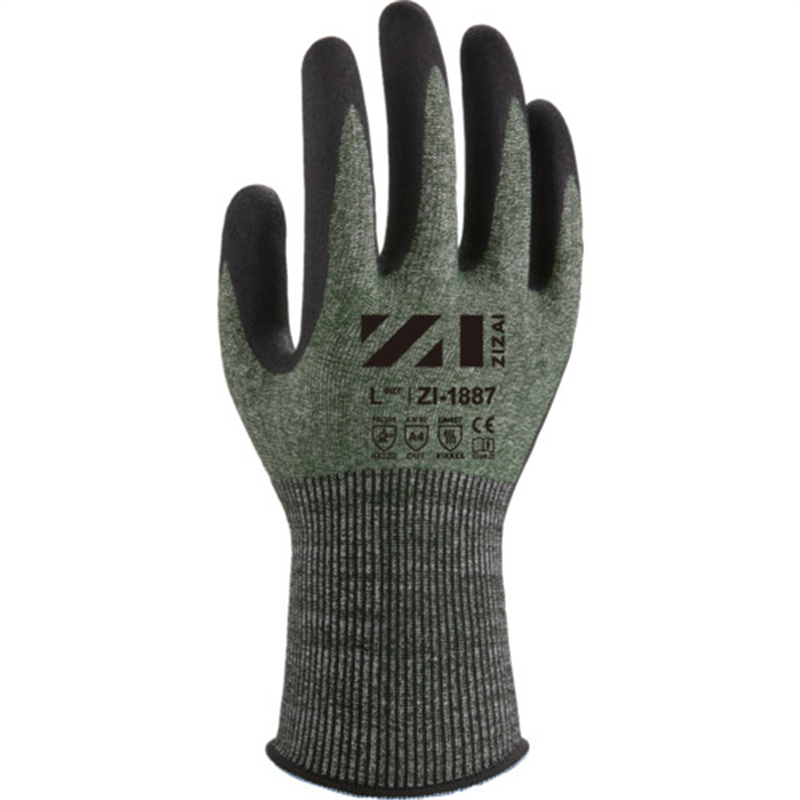 Weed 耐切創手袋 ZIZAI ZI-1887 ニトリル特殊加工背抜き 極薄の18ゲージ Sサイズ(1P個装) 1双（ご注文単位1双）【直送品】